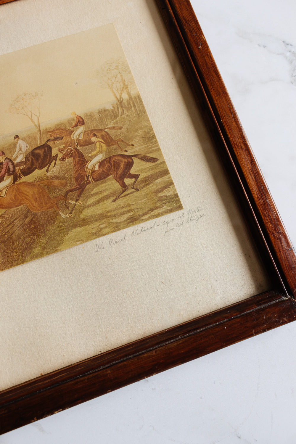 "the grand national" antique english engraving