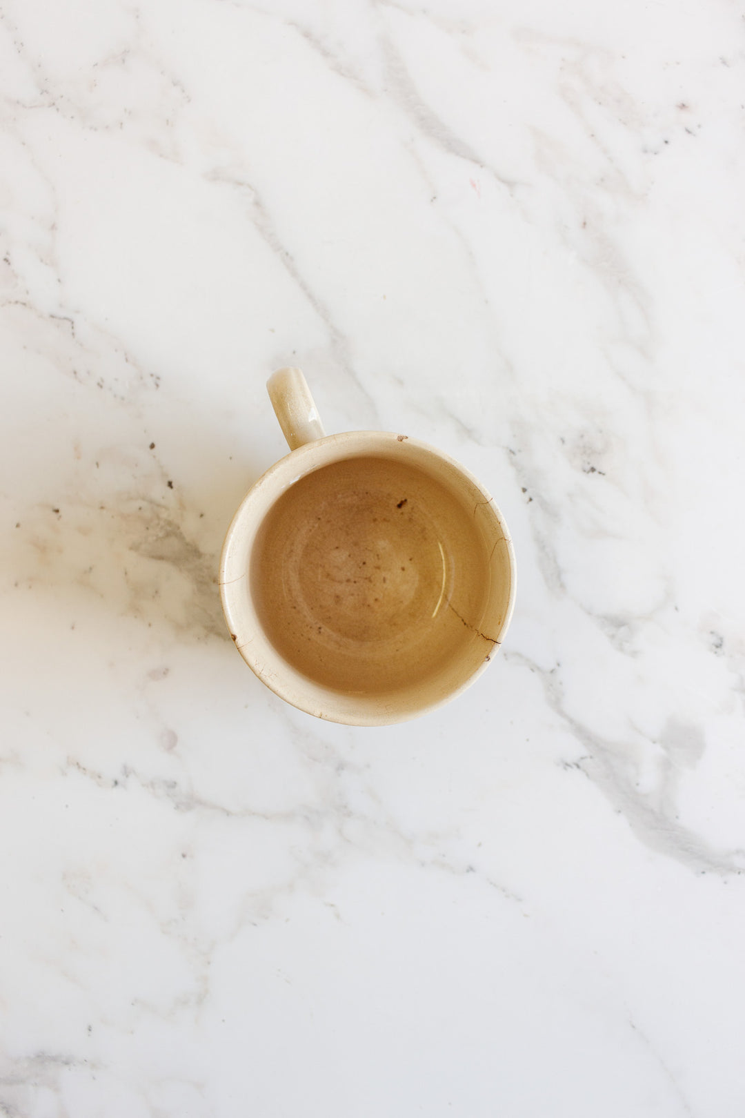 rare 19th century French Jules Vieillard pottery hand painted village cup set