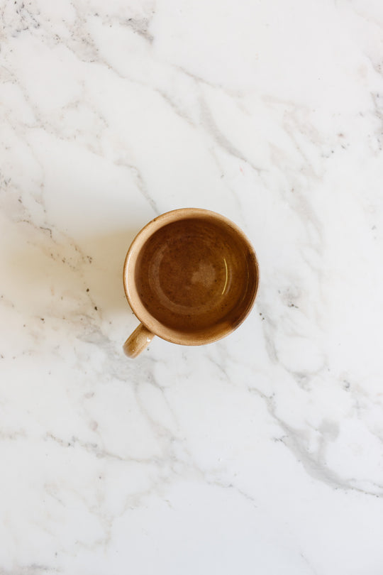 rare 19th century French Jules Vieillard pottery hand painted village cup set