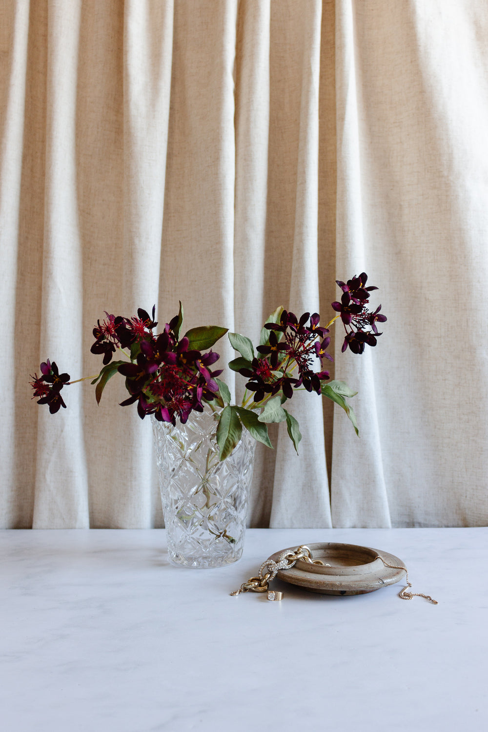 MIDCENTURY FRENCH CUT GLASS VASE