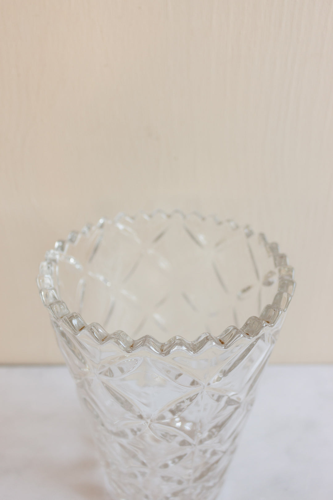 MIDCENTURY FRENCH CUT GLASS VASE