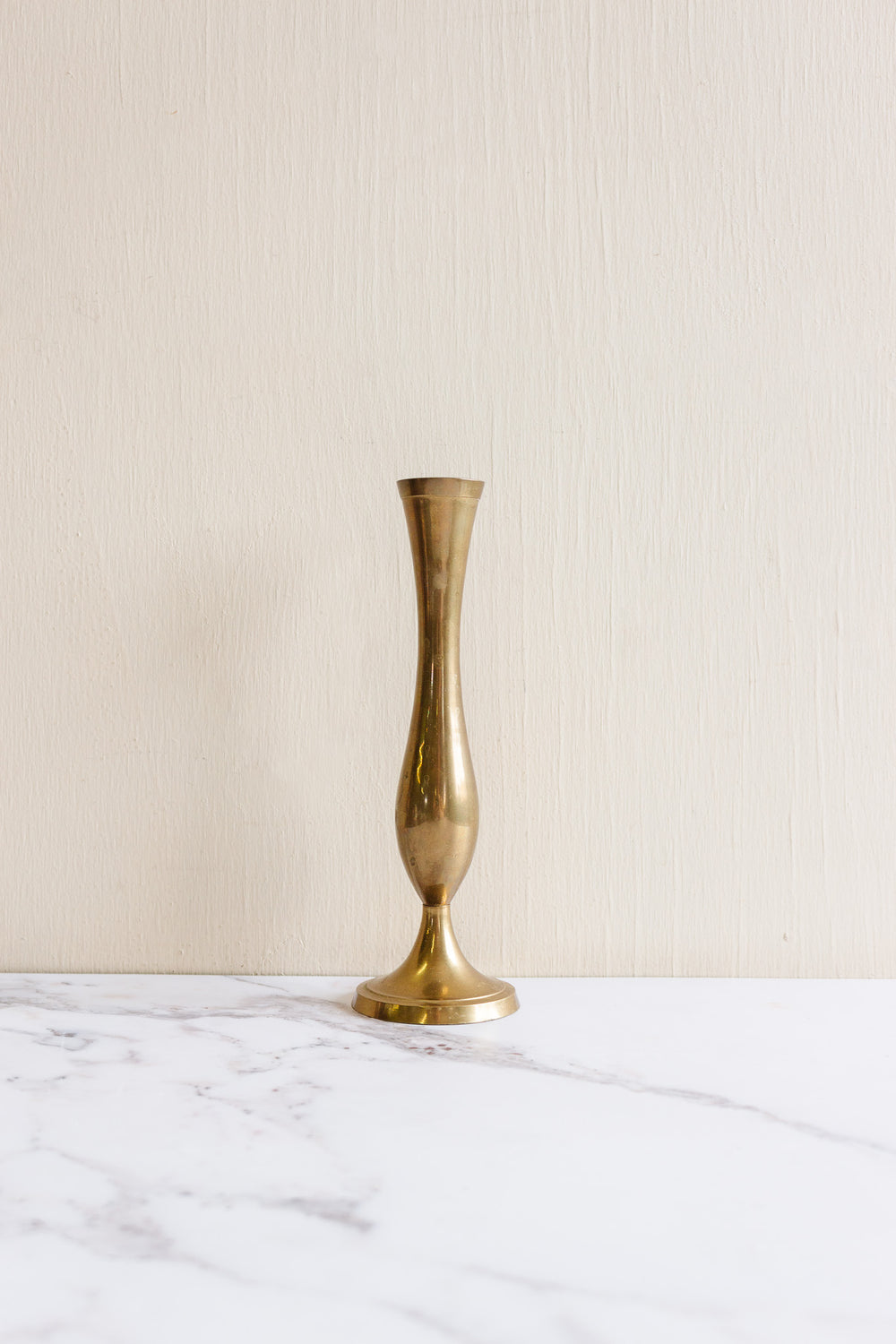 midcentury French brass “soliflor” vase