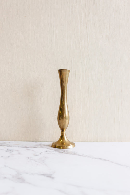 midcentury French brass “soliflor” vase