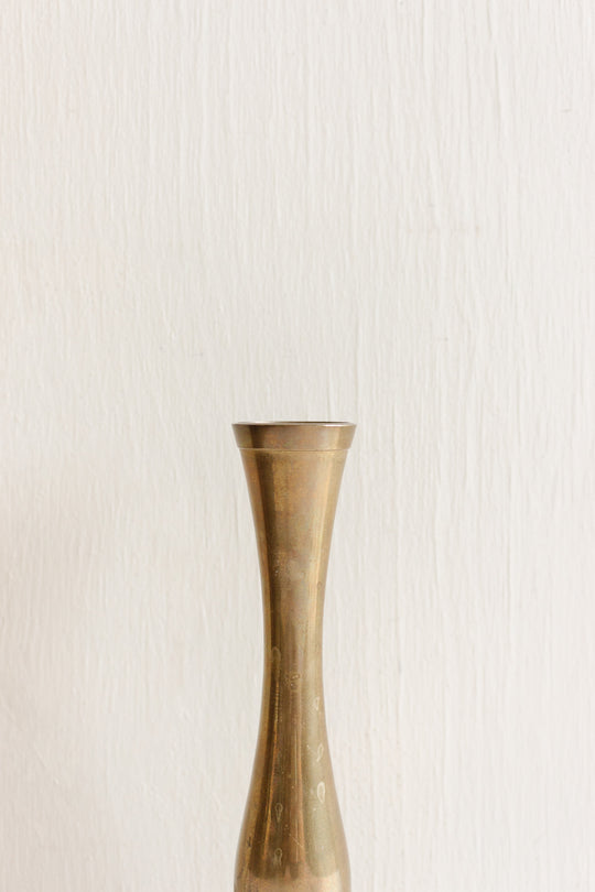 midcentury French brass “soliflor” vase