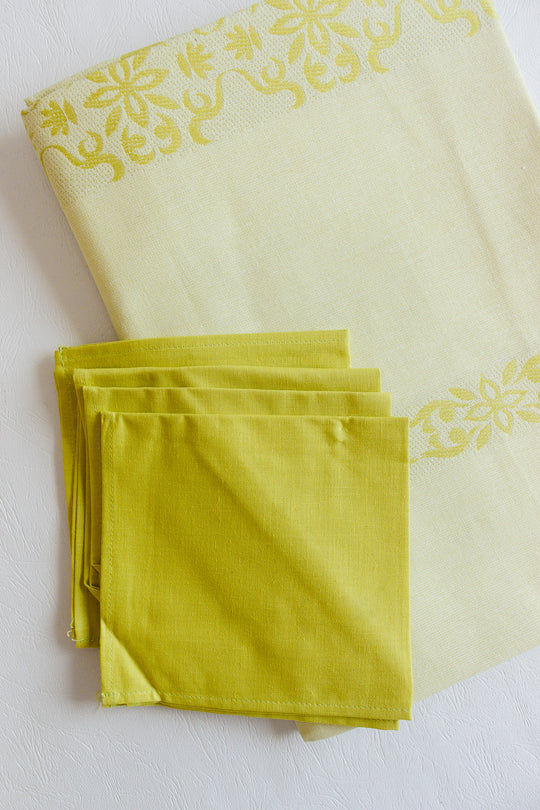 vintage Jorzolino damask tablecloth set