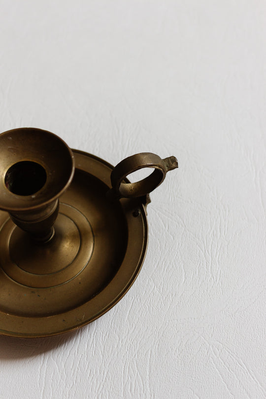 antique french brass chamberstick