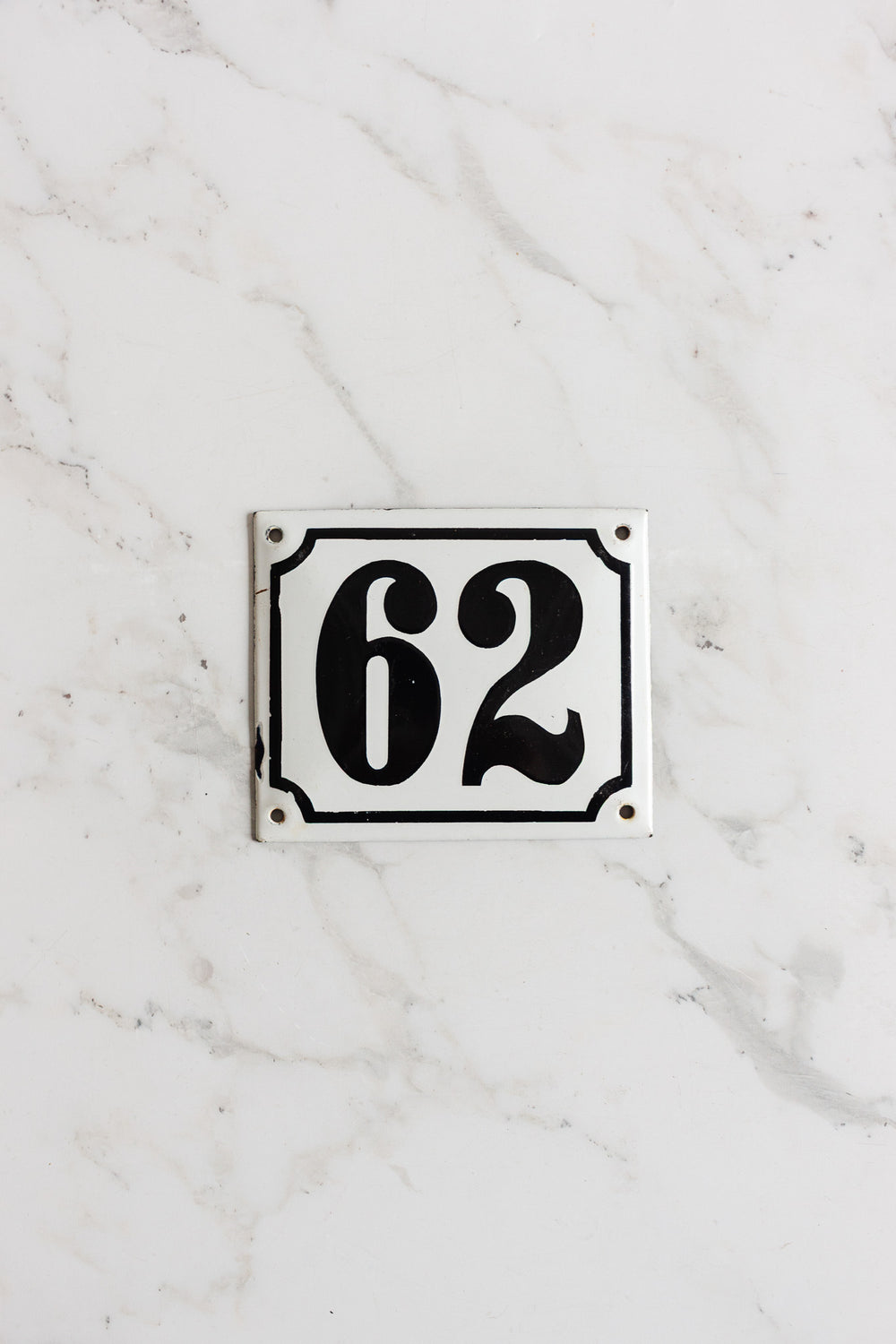 antique french enamel house number plaque