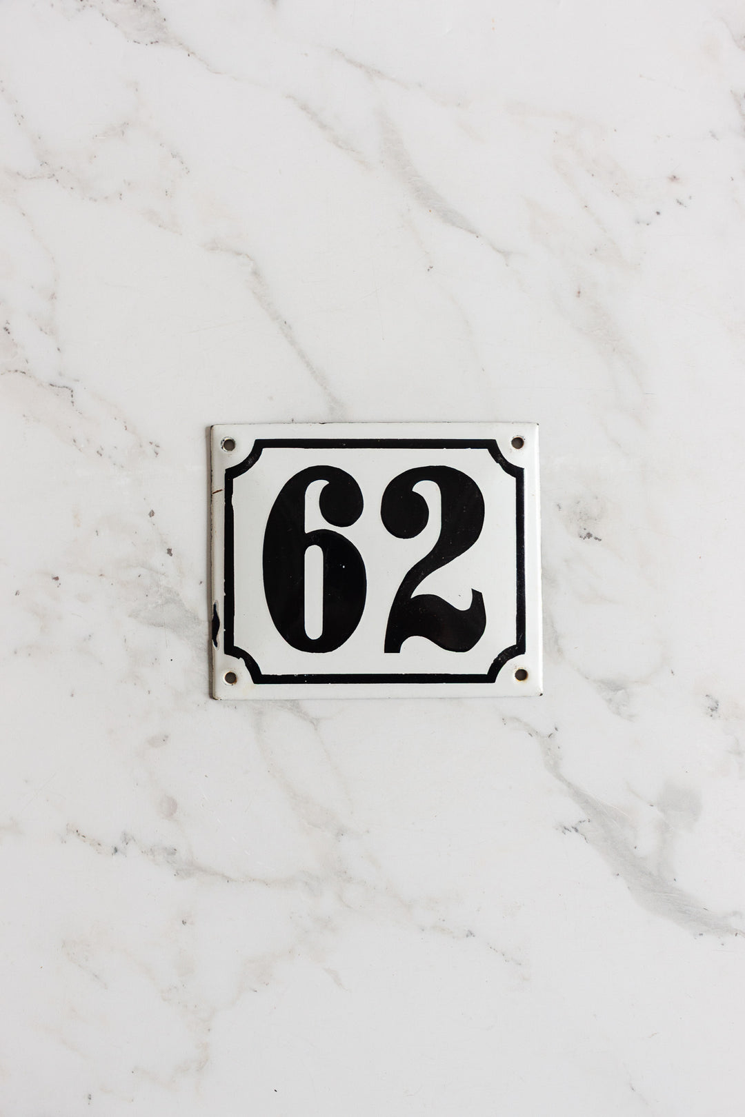 antique french enamel house number plaque