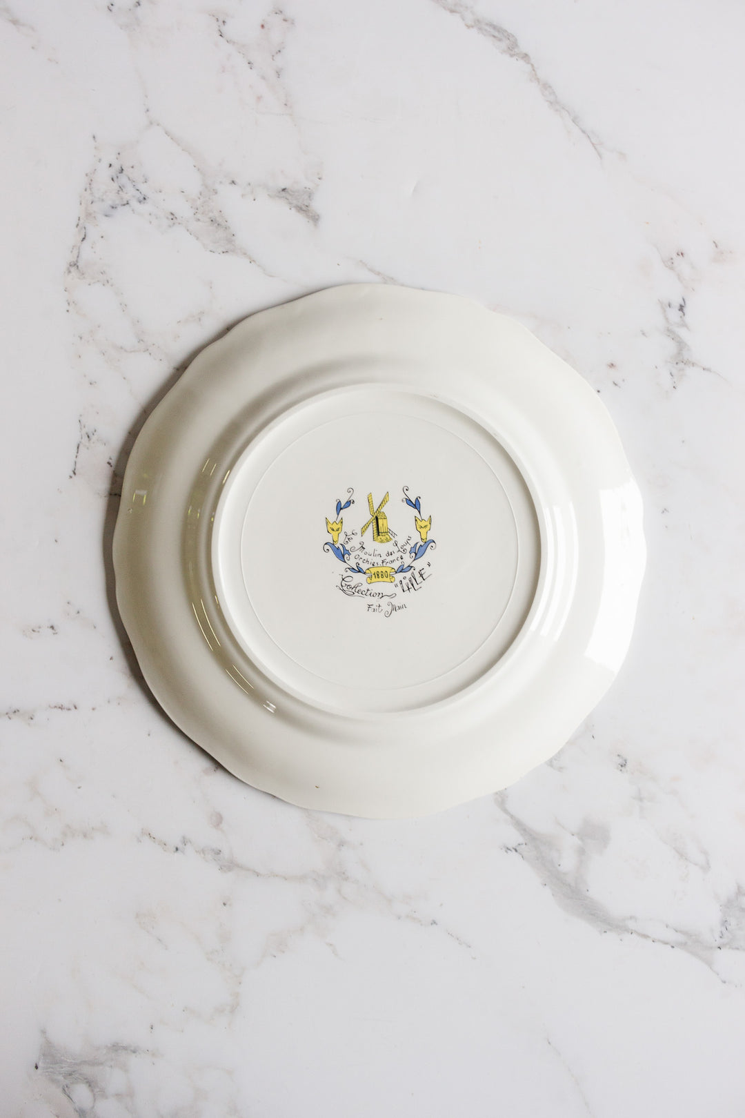 vintage french "moulin des loups orchies france" collection l'ille plate