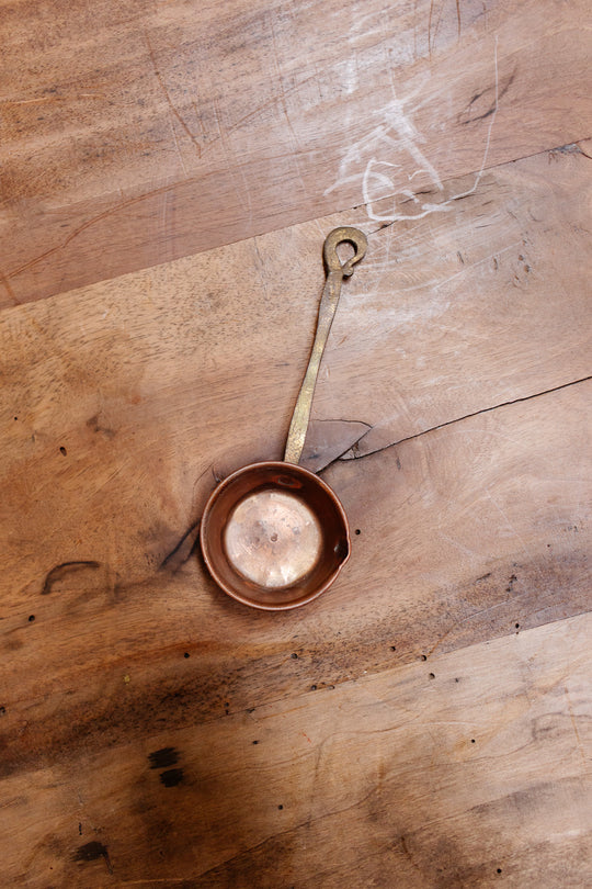 vintage french miniature copper sauce pan