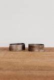 pair of vintage French “madame et monsieur” silver napkin rings