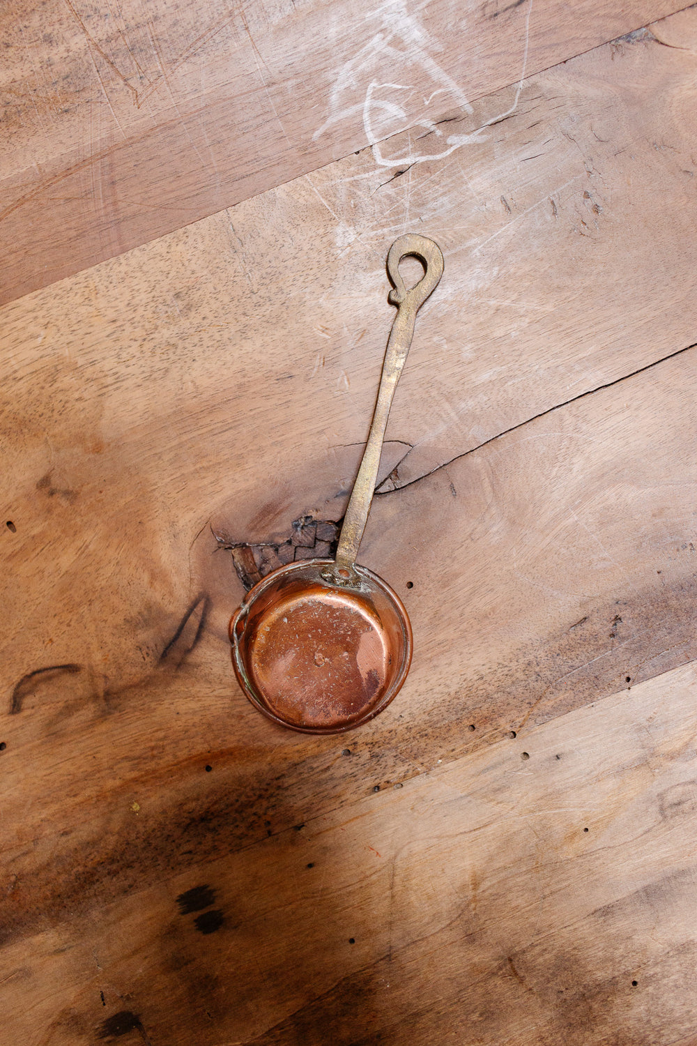 vintage french miniature copper sauce pan