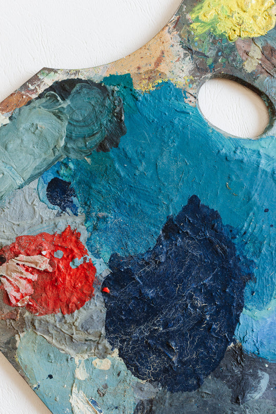 large vintage french artist's palette