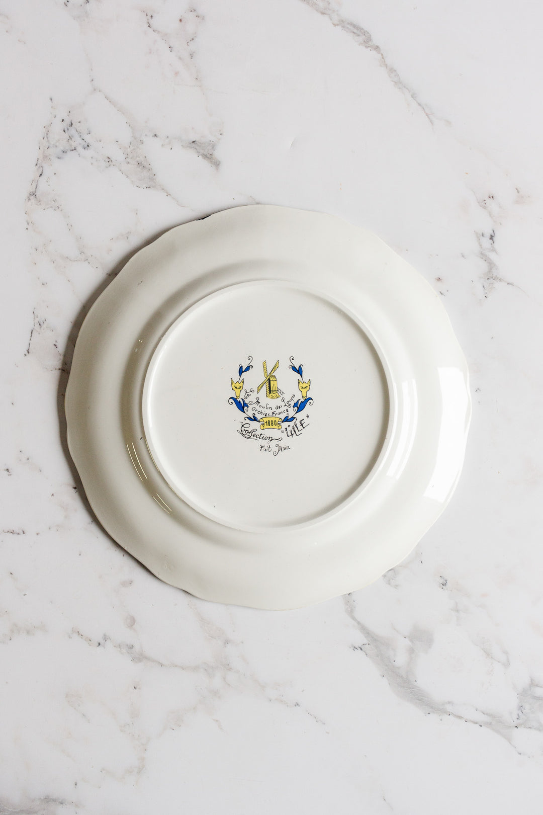 vintage french "moulin des loups orchies france" collection l'ille plate