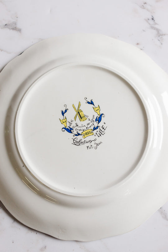 vintage french "moulin des loups orchies france" collection l'ille plate