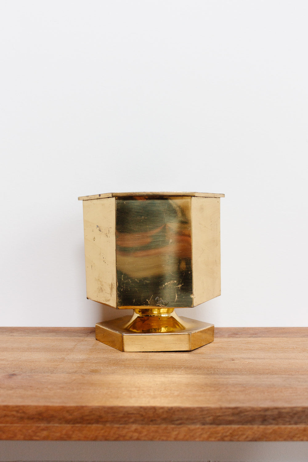 rare 1970s French geometric brass champagne bucket