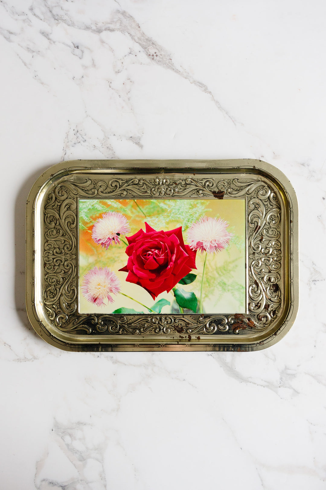 1960s vintage italian tin serving trays