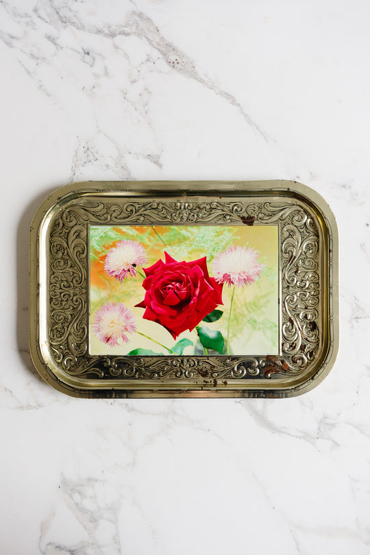 1960s vintage italian tin serving trays