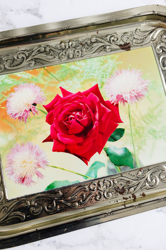1960s vintage italian tin serving trays