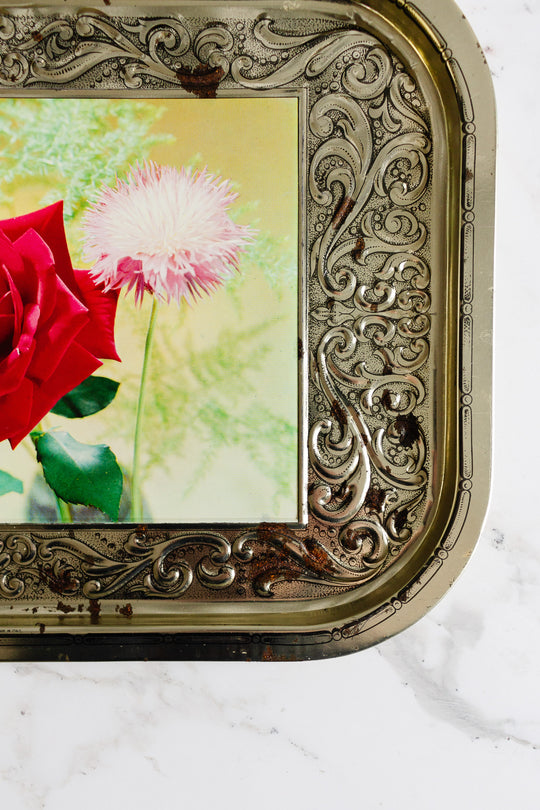 1960s vintage italian tin serving trays
