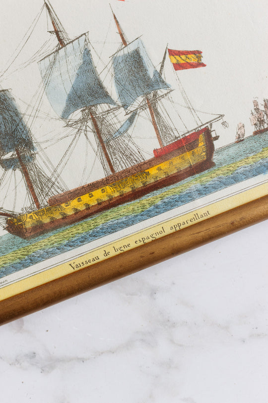 vaisseau de hene espagnol appareillant