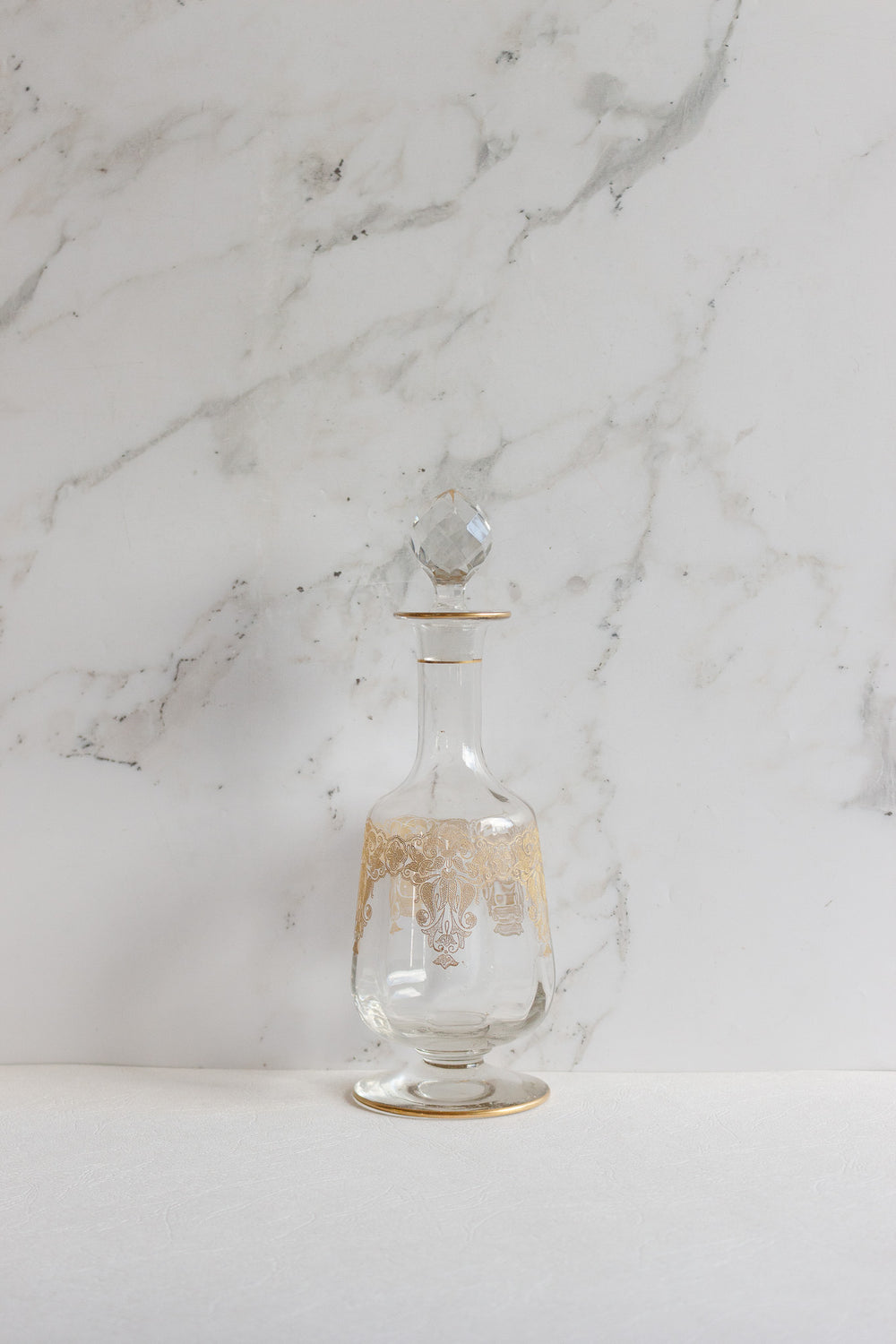 1940s french gold lace decanter set