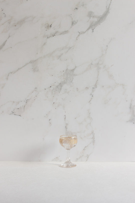 1940s french gold lace decanter set