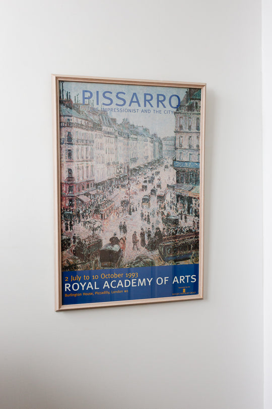 pisssaro "the impressionist and the city" vintage exhibition poster