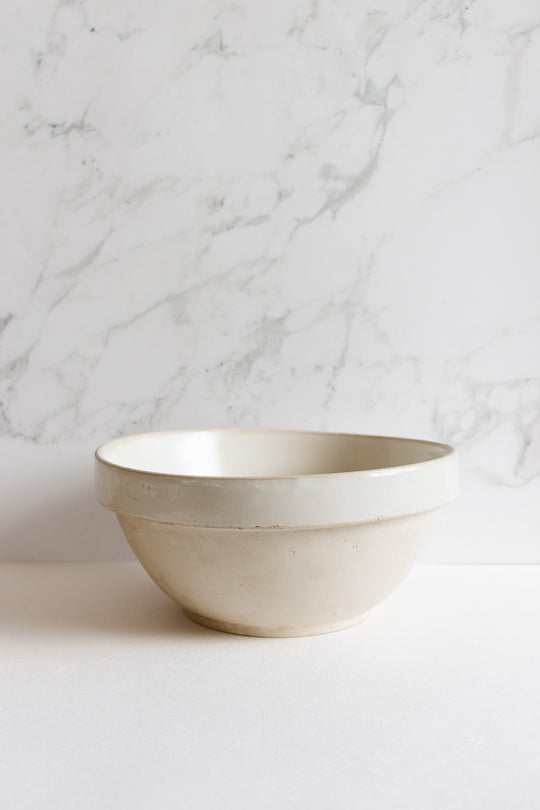 1920s french stoneware mixing bowl