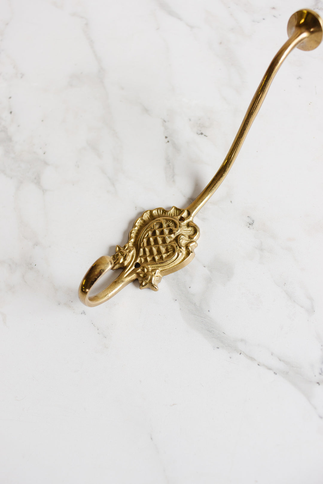 vintage german cast brass hat hook