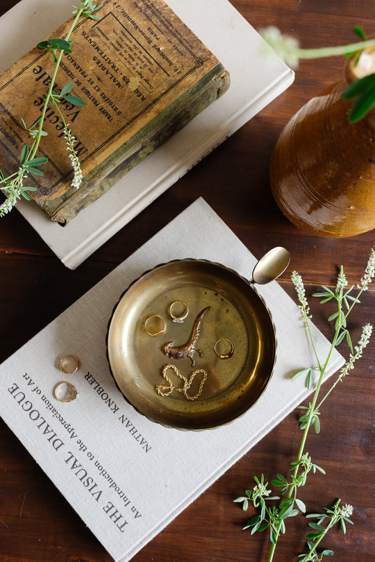 extra large midcentury french brass pheasant "vide-poche"