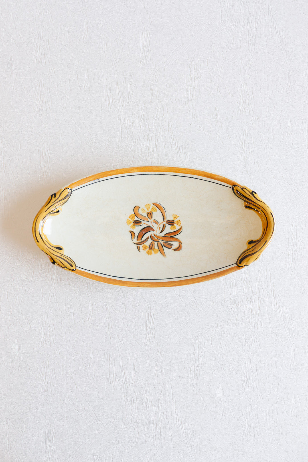 antique french creil et montereau "oeillets" ravier