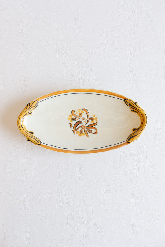 antique french creil et montereau "oeillets" ravier
