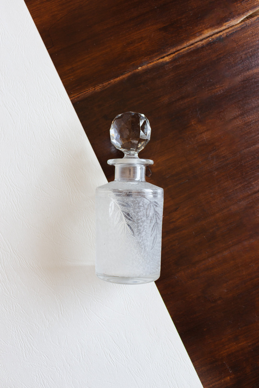 pair of 1940s french glass perfume bottles