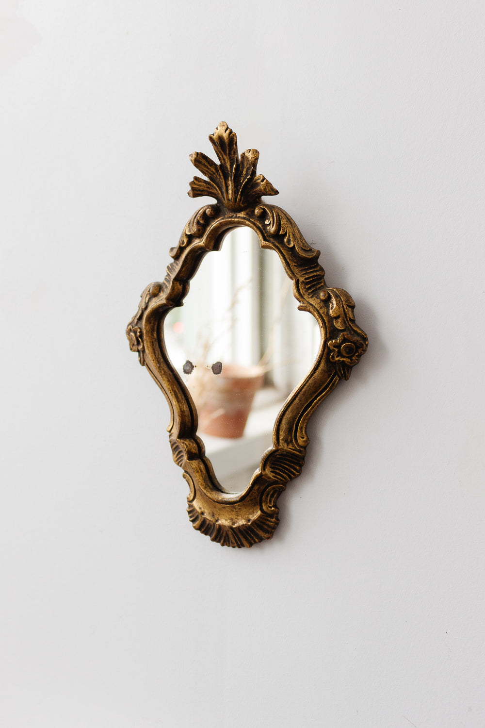 antique french baroque gilt wood mirror