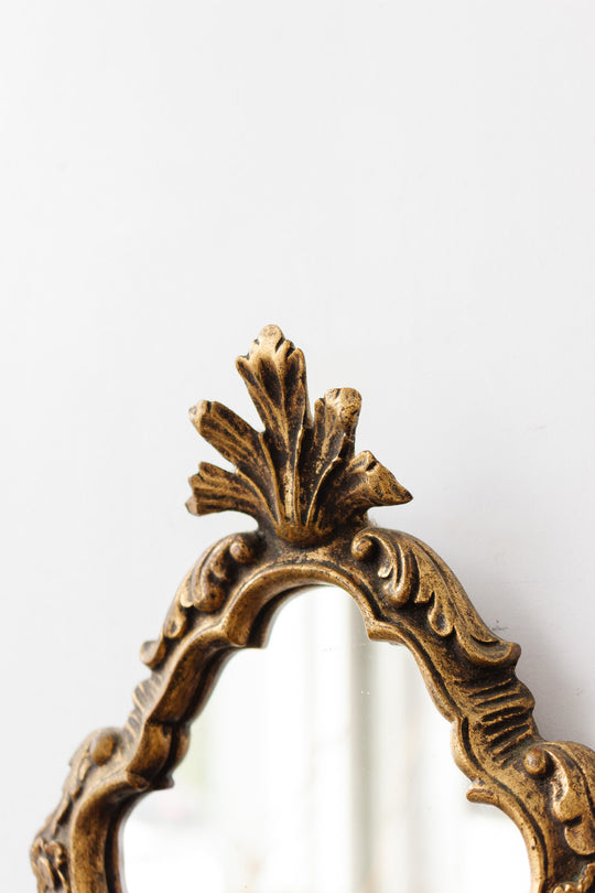 antique french baroque gilt wood mirror