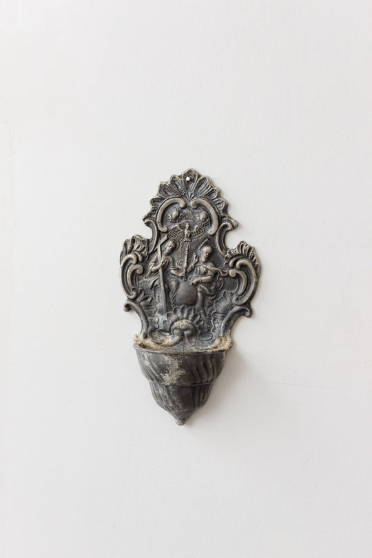 vintage german holy water font