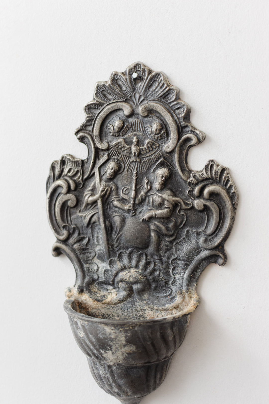 vintage german holy water font