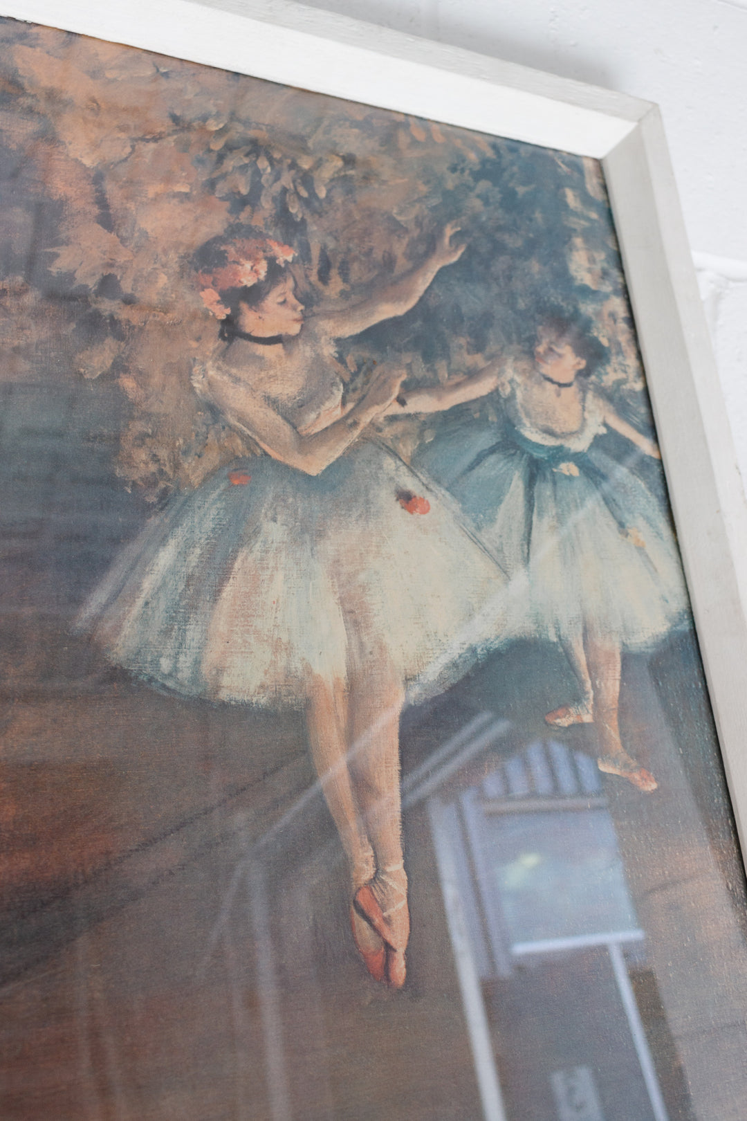 vintage framed print “Two Dancers on Stage” by Degas