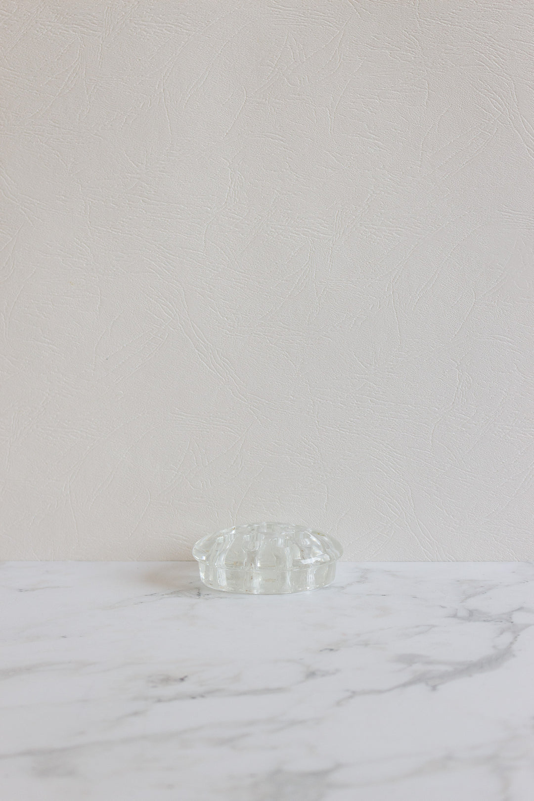 antique french glass floral frog