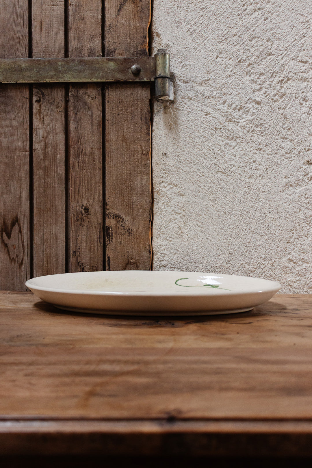 Vintage french artisan hand painted fish platter