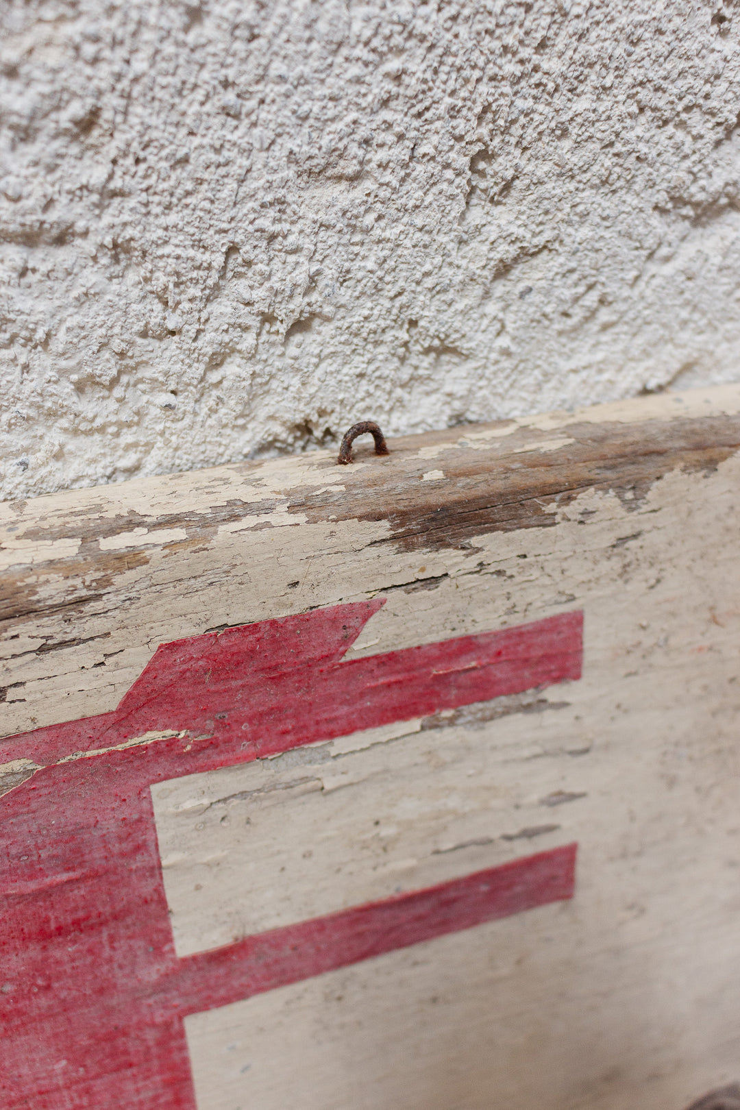 antique french wooden handpainted cafe sign