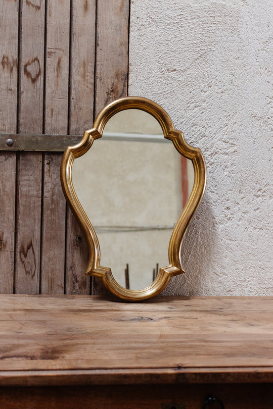 antique french gilt wood mirror
