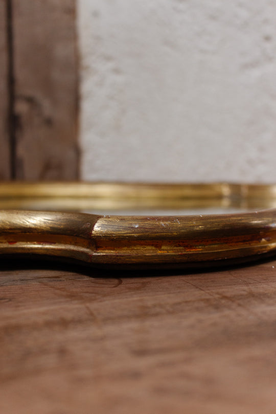 antique french gilt wood mirror