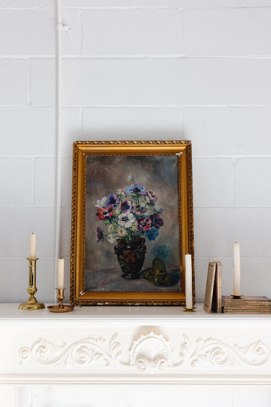 vintage french brass chamberstick