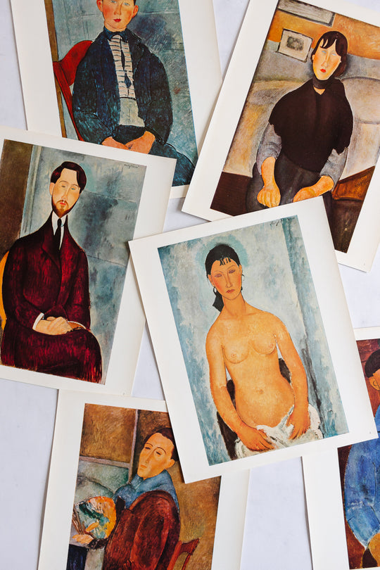 vintage portfolio collection of prints by modigliani and toulouse-lautrec