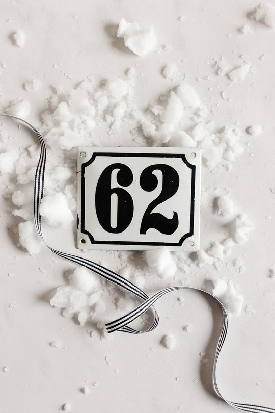 antique french enamel house number plaque