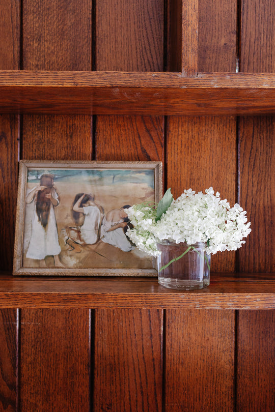 vintage framed print “women combing their hair” by Degas
