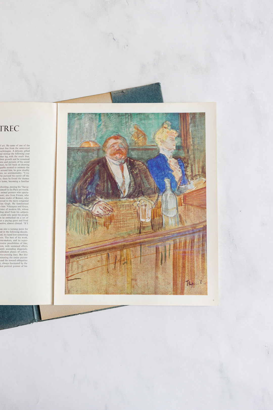 vintage portfolio collection of prints by modigliani and toulouse-lautrec
