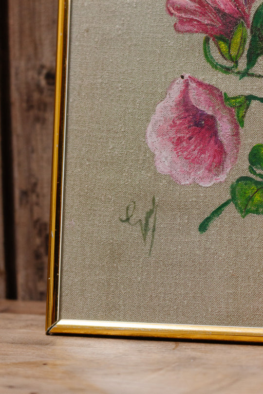 fleurs peint sur soie